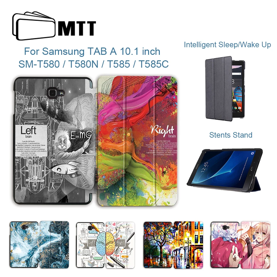MTT для samsung Galaxy Tab A A6 10,1 дюймов Чехол SM-T580 T585 Магнитный откидной Чехол-подставка Тонкий чехол из полиуретановой кожи для планшета Fundas