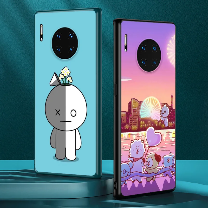 

Hot BT and 21 for Huawei Mate 40 RS 30 20 X 10 P Smart Z S Lite Pro Plus 2021 2020 2019 2018 Black Phone Case