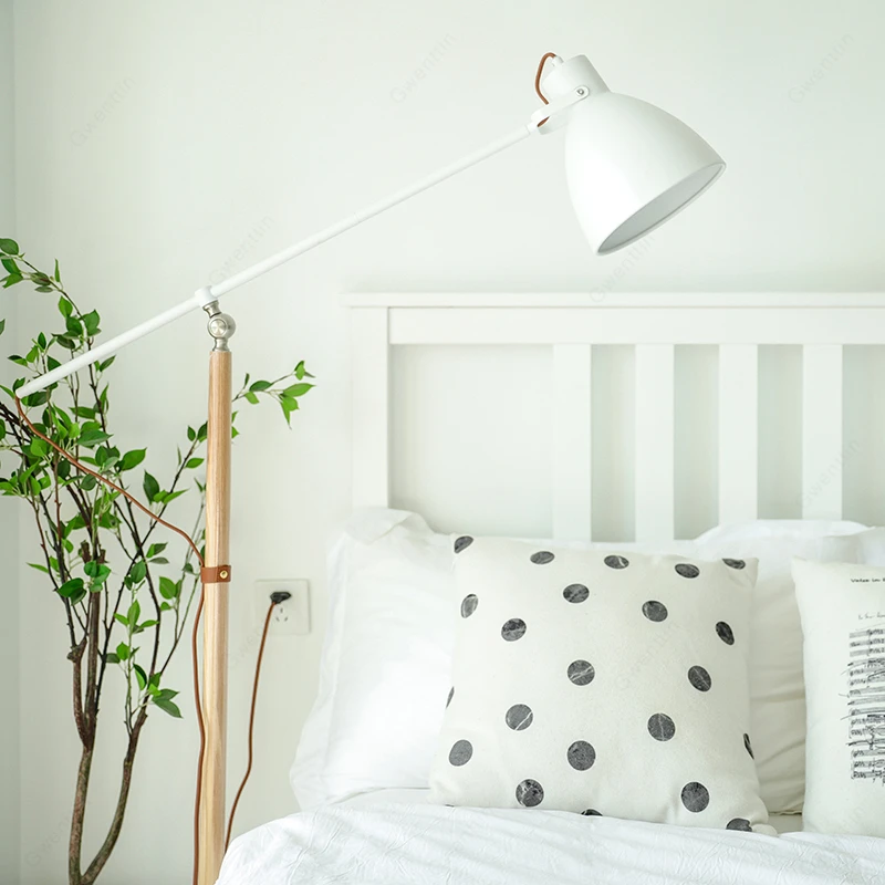 Скандинавский Железный деревянный напольный светильник для гостиной