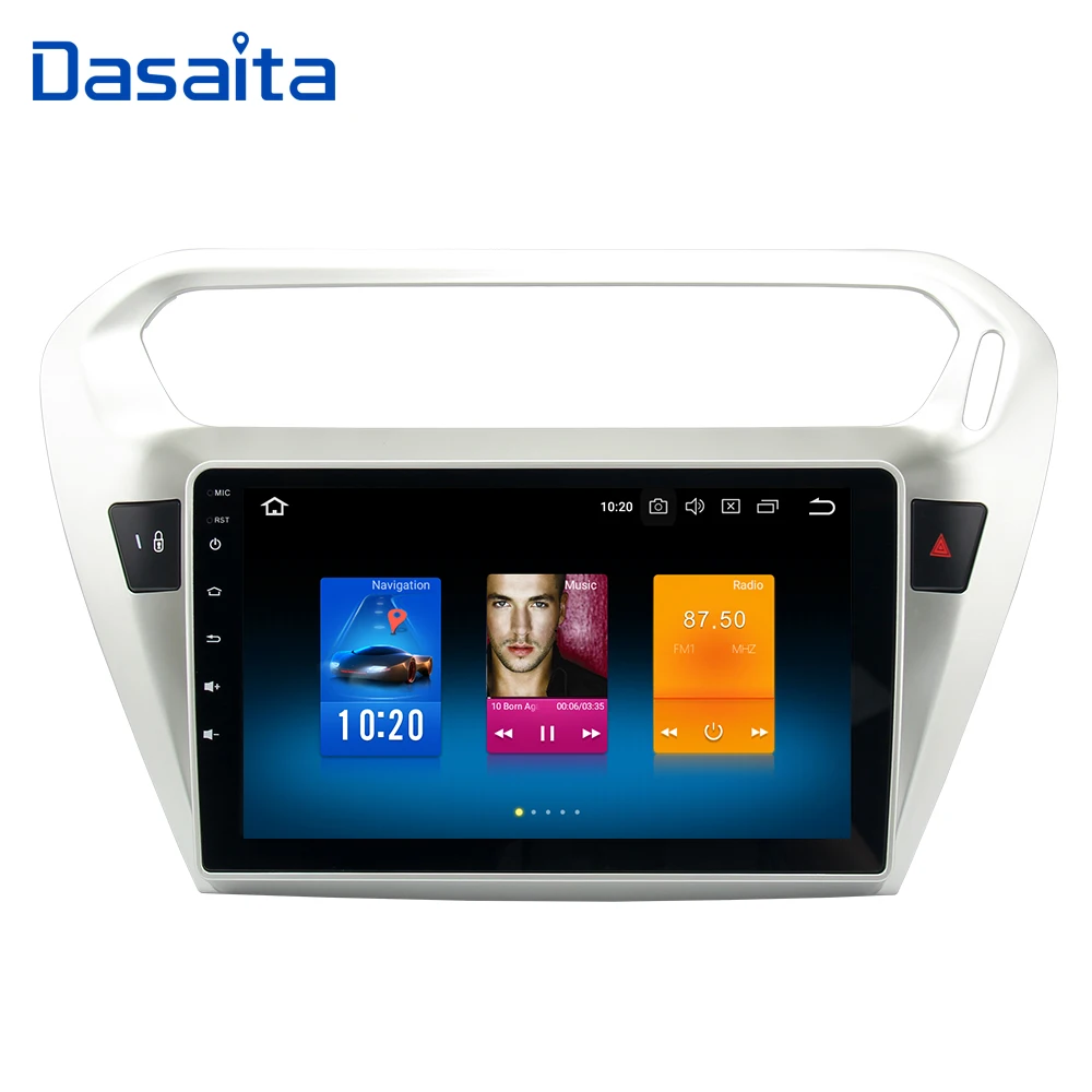

Мультимедийный плеер Dasaita, стерео-система на Android 10, с 9 "экраном, GPS, ОЗУ 64 ГБ, ПЗУ 4 Гб, для Peugeot 301, Elysee, 2014, 2015, 2016