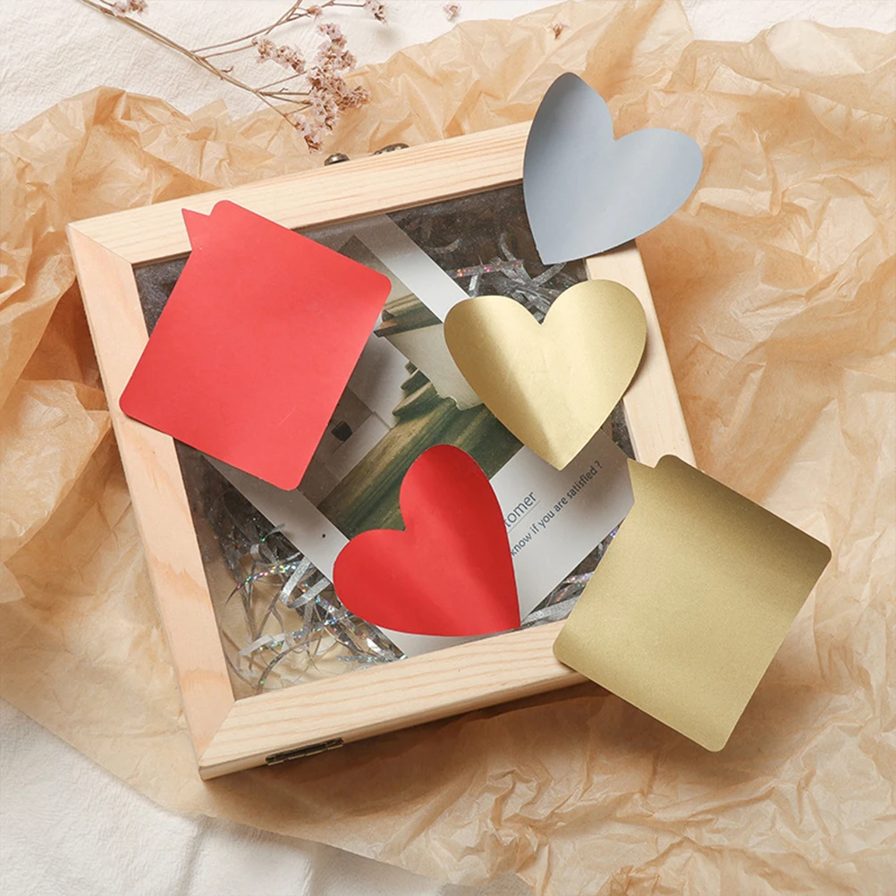 100 шт. Стикеры сердце Форма этикетки для дома игровой Свадебные награда карты