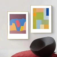 modern multicolored abstract geometric wall art canvas painting scandinavia prints poster for gallery living room interior 5 02