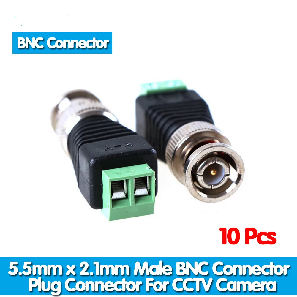 

2023 Hot sales CCTV Accessories 10Pcs/lot Coaxial Coax BNC Connector Coax BNC Twist for CCTV Camera System