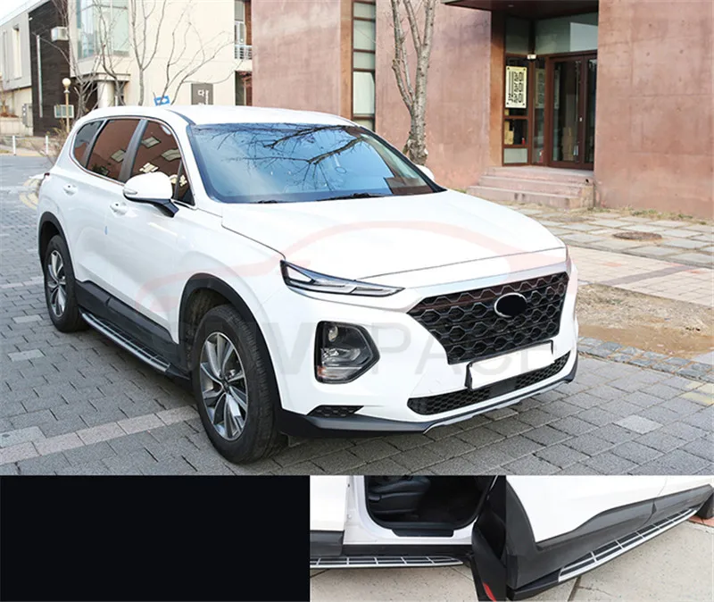 Боковая ступенька подходит для Hyundai Santa Fe ix45 2019 2020 Беговая доска nerf bar 2 шт. Левая