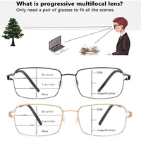 ultralight titanium progressive reading glasses men women anti blue light multifocal presbyopic glasses optical frame eyewear