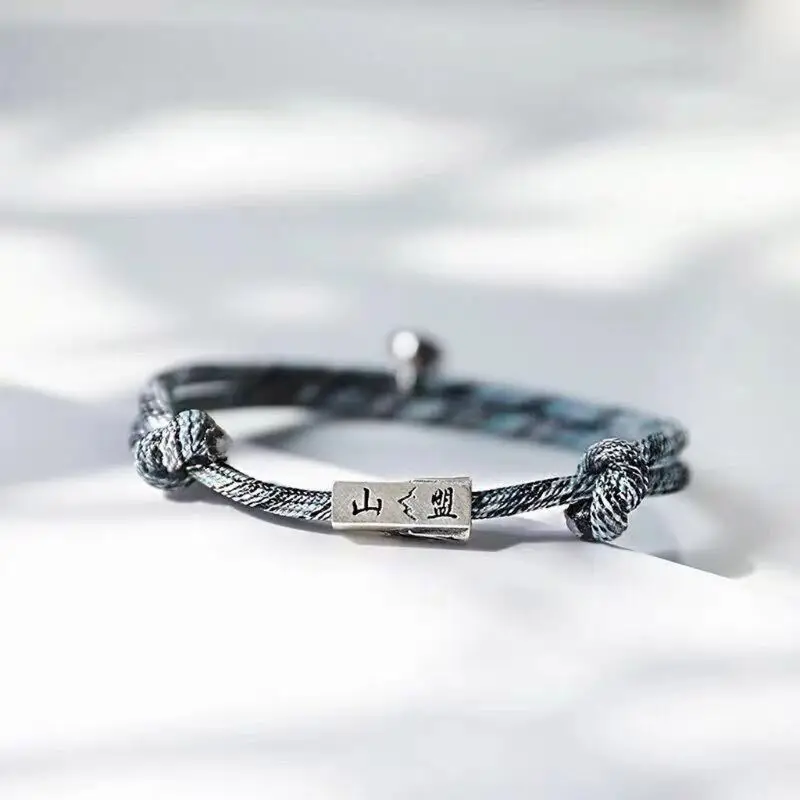 

2Pcs Friendship Rope Braided Distance Couple Magnetic Bracelet Kit Lover Jewelry R2LE