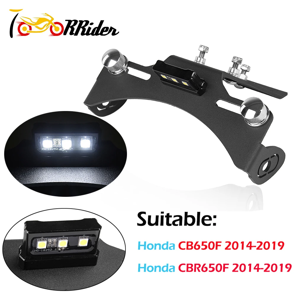 

CB 650F CBR 650F светодиодный кронштейн для номерного знака, держатель, Устранитель крыла, черный для 2014-2019 Honda CB650F CBR650F CBR 650 F CBR 650 F