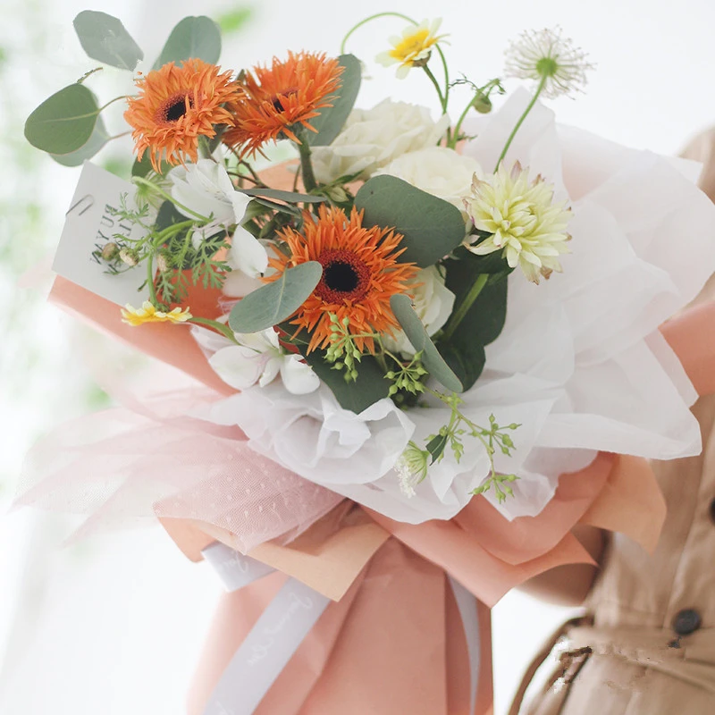 Рулон крафт бумаги 60 см х 10 ярдов два цвета для свадебной вечеринки рукоделие