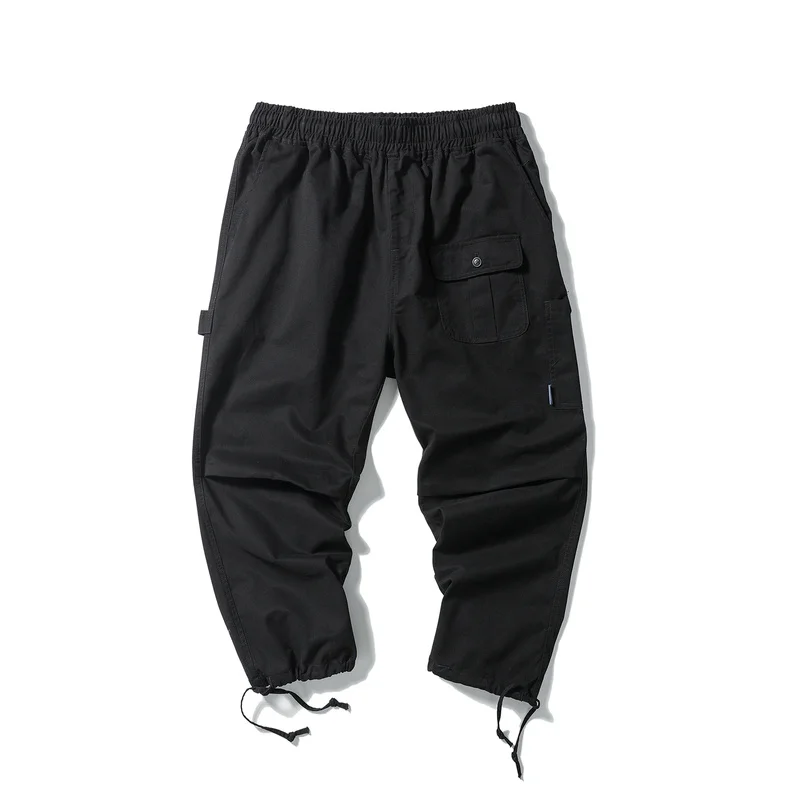 

FAVOCENT 2019 Autumn Cotton Mens Harem Pants Japanese Solid Big Pockets Baggy Male Casual Pant Streetwear Jogger Trousers M-2XL