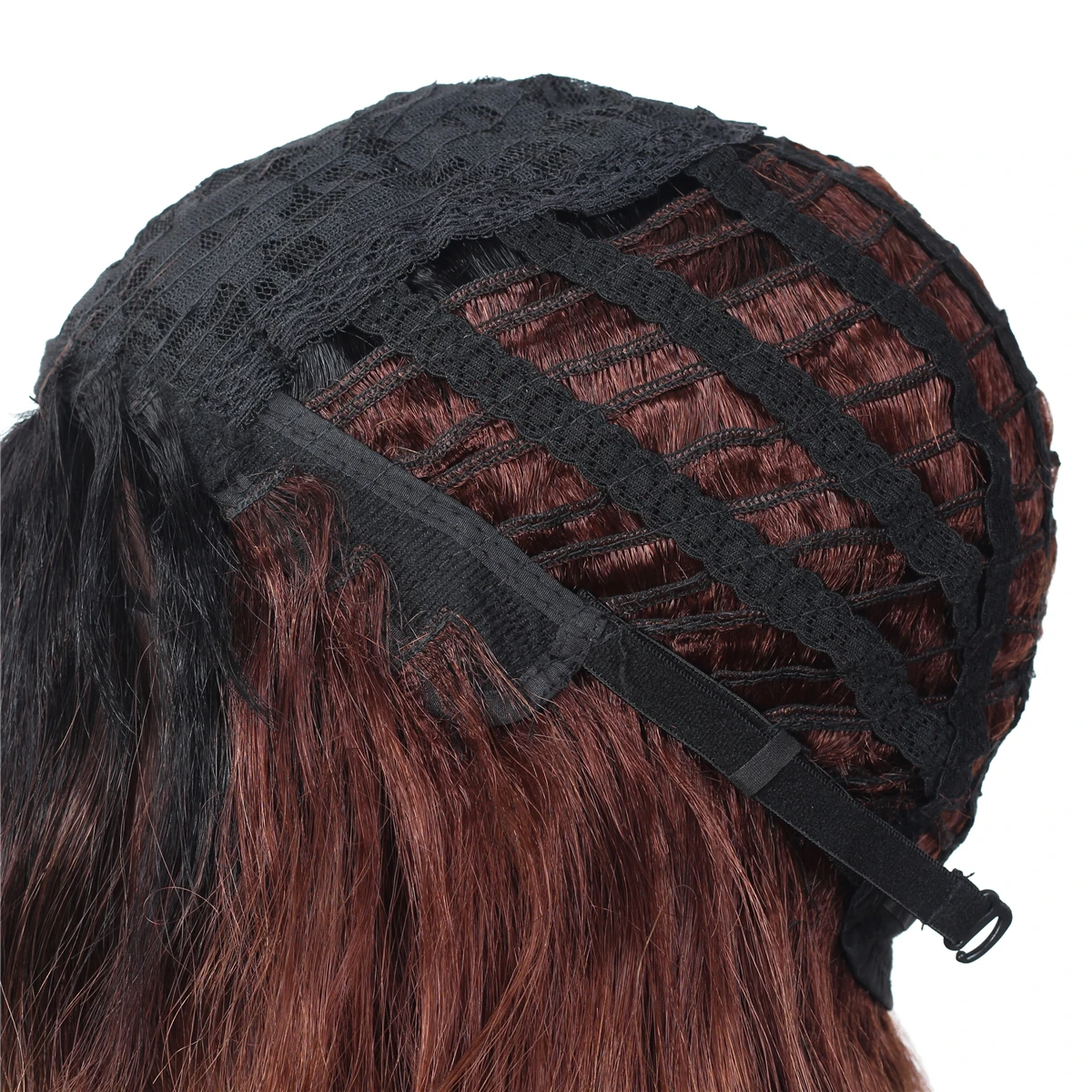 

ZYR Long Wavy Wig High Temperature Fiber Ombre Wigs For African American Women Black Brown Golden Mixed Wigs