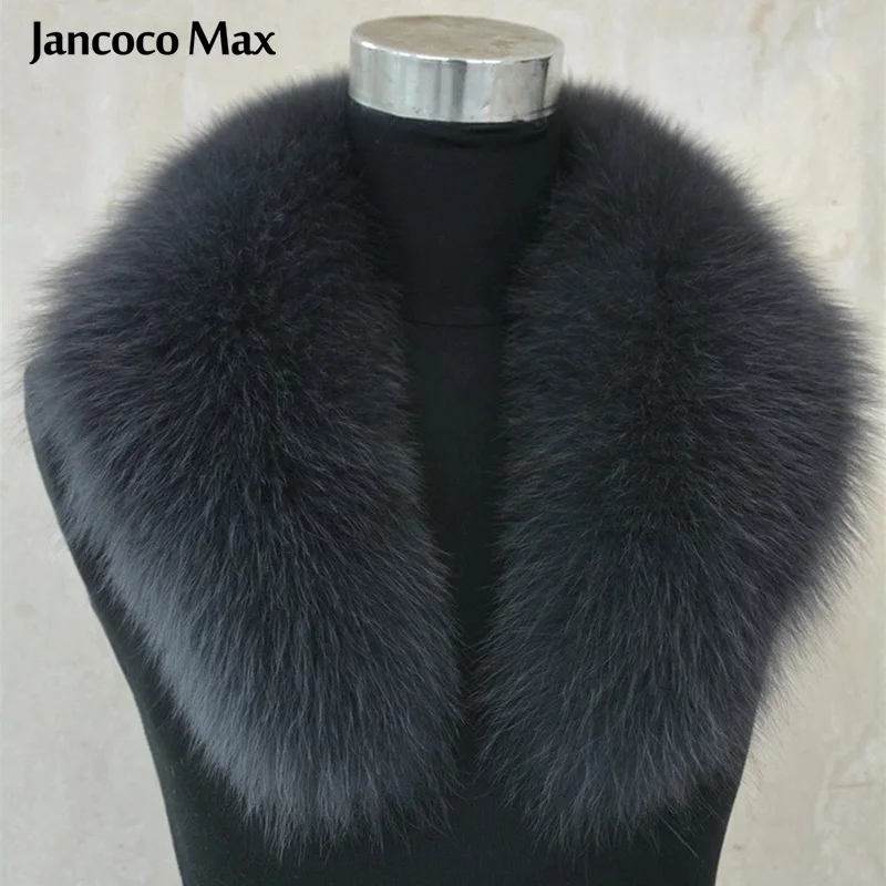 Женский меховой воротник Jancoco Max Модный зимний шарф с подкладкой из лисьего меха 75
