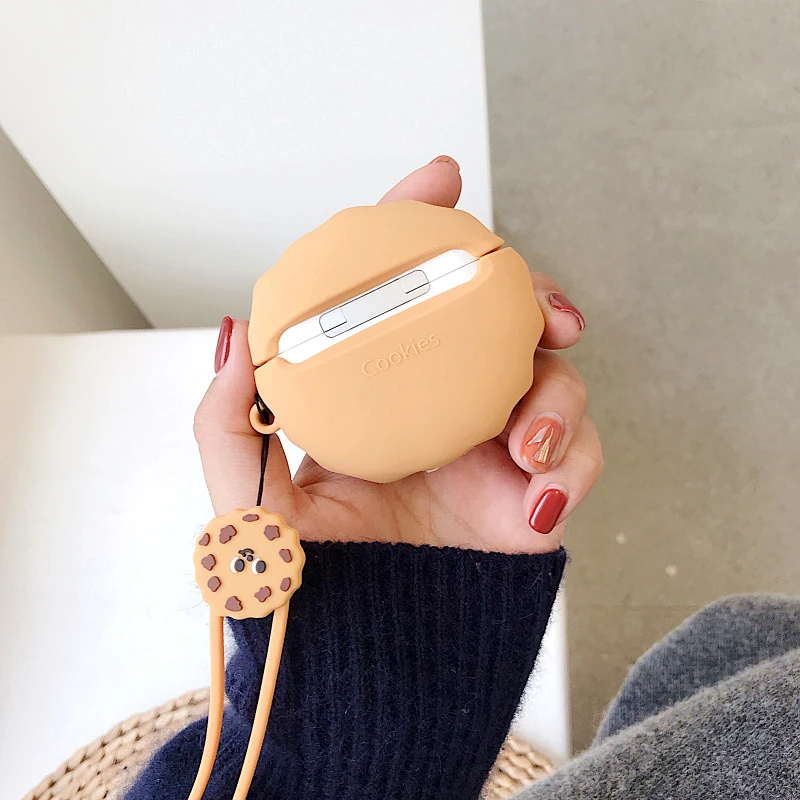 Чехол для наушников Airpods Pro 3 2 1 милый мягкий силиконовый чехол с держателем