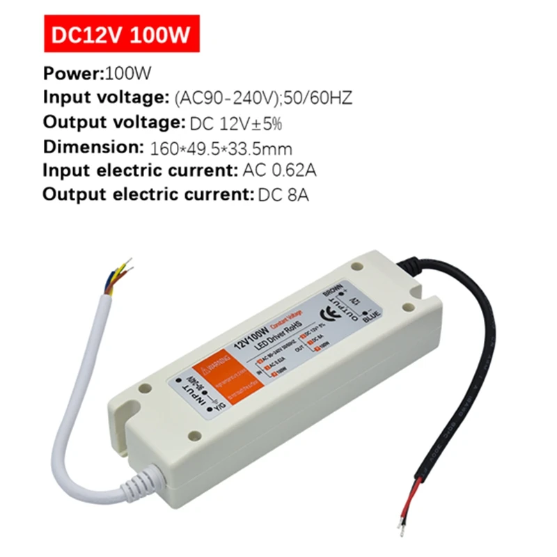 18 Вт 48 72 100 Светодиодный источник питания DC12V драйвер высокого качества