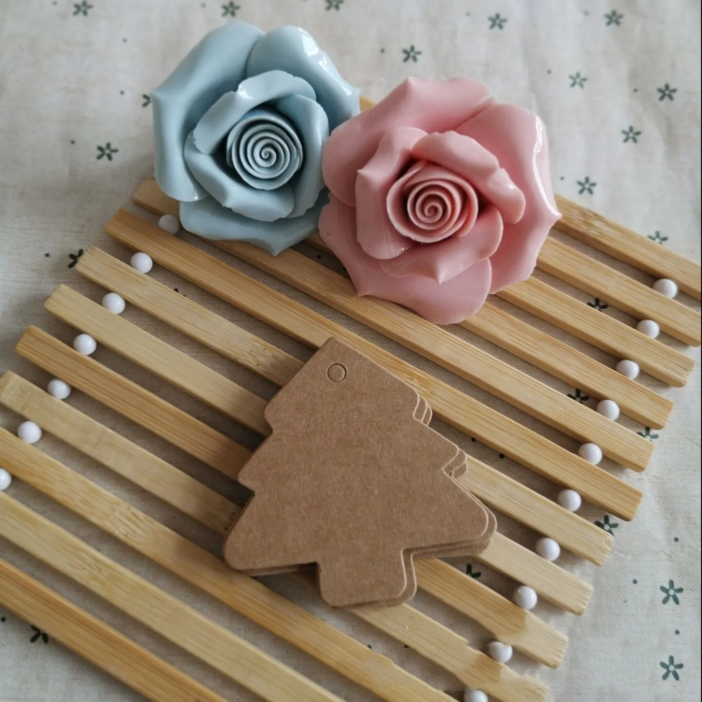 100 шт Рождественская елка бирки коричневый черный белый маркированные пустые