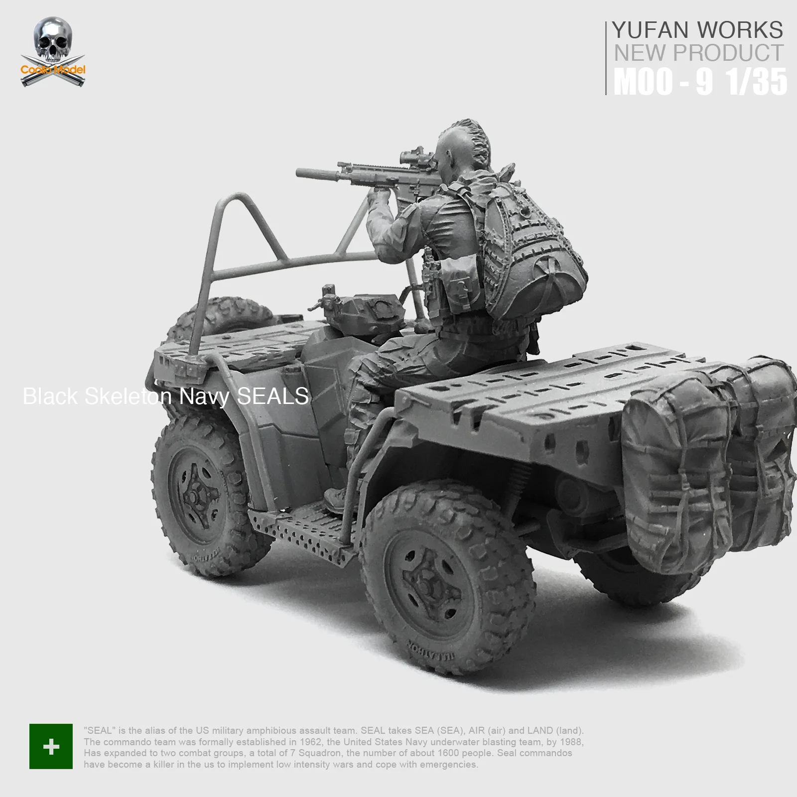 Модель Yufan 1/35 фигурка из смолы женщина-солдат + вездеход США военная печать