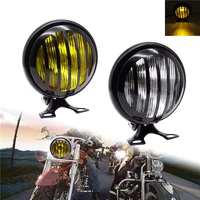 1 pcs 12v universal motorcycle retro front headlight round lamp turn signal light for atv scooter for ducati honda suzuki bmw