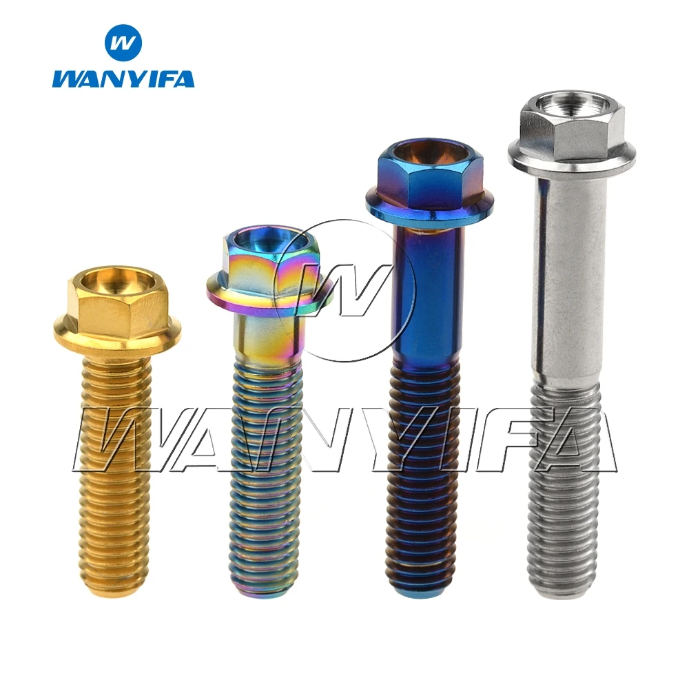 

1 Pcs Titanium Ti Small Flange Hex Head Bolt M8X15 20 25 30 35 40mm Motorcycle Modification Disc Brake Screw