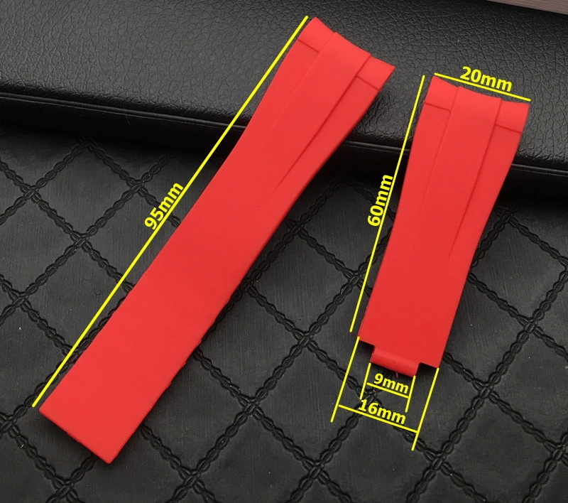 Ремешок силиконовый для наручных часов резиновый Комбинированный браслет с