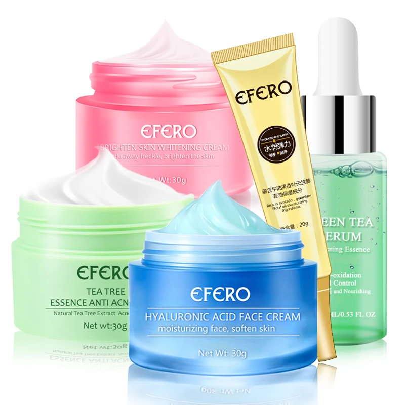 Отбеливающий крем для лица экстракт зеленого чая против акне коллагеновый кожи