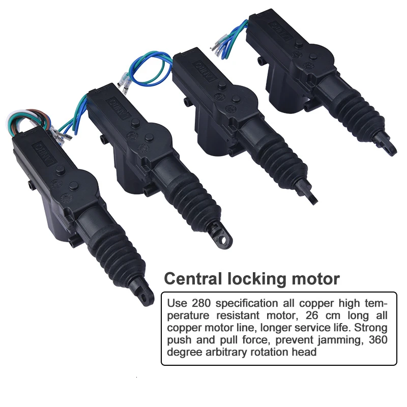 12V Universal Car Door Lock Motor Actuator Keyless Entry System Remote Central Control Locking Kit With Trunk Release Button | Автомобили