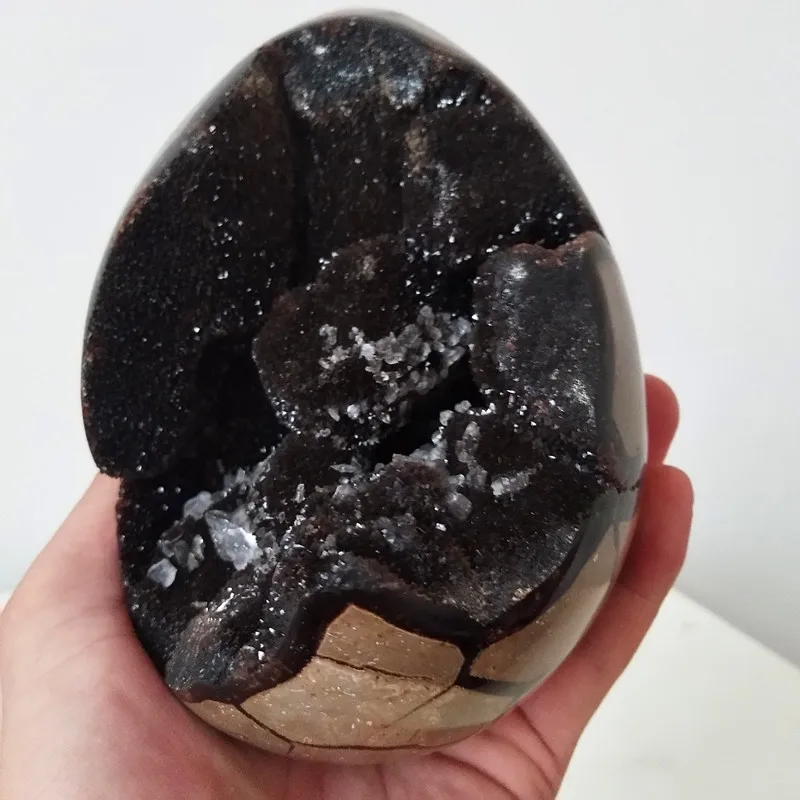 Природный септарский камень яйцо дракона Идеальный Кристалл геодный Кластерные