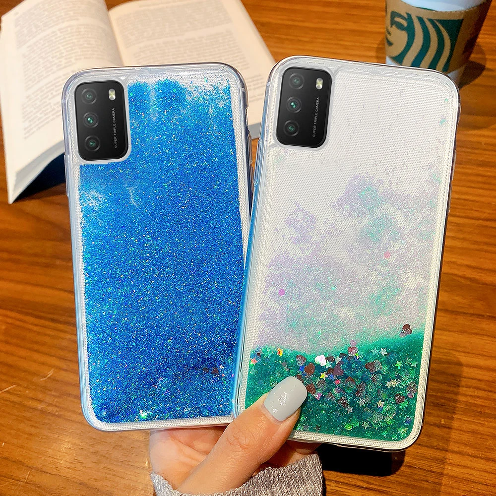 

Liquid Case For Xiaomi Mi 10T Pro Case Quicksand Glitter Cover Poco X3 NFC F2 Pro M3 Note 10 Pro Max 10s Back Bumper PocoX3 M 3