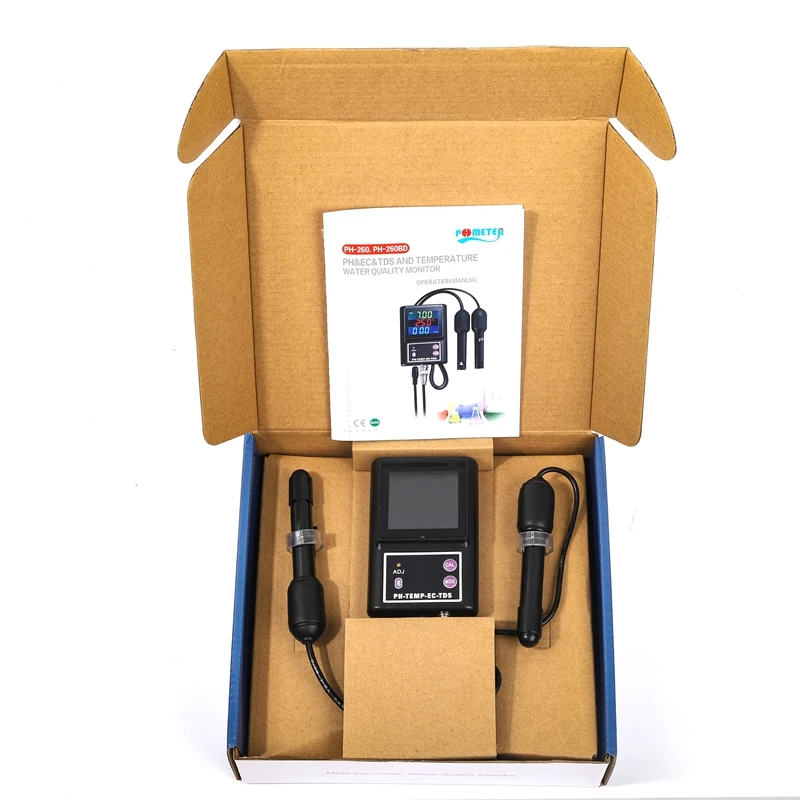 Онлайн PH/TDS/EC/измеритель температуры ЖК многопараметрический электрод Bluetooth