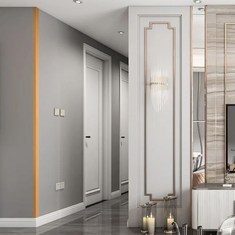 Наклейка на стену с изображением золотых уголков самоклеящаяся