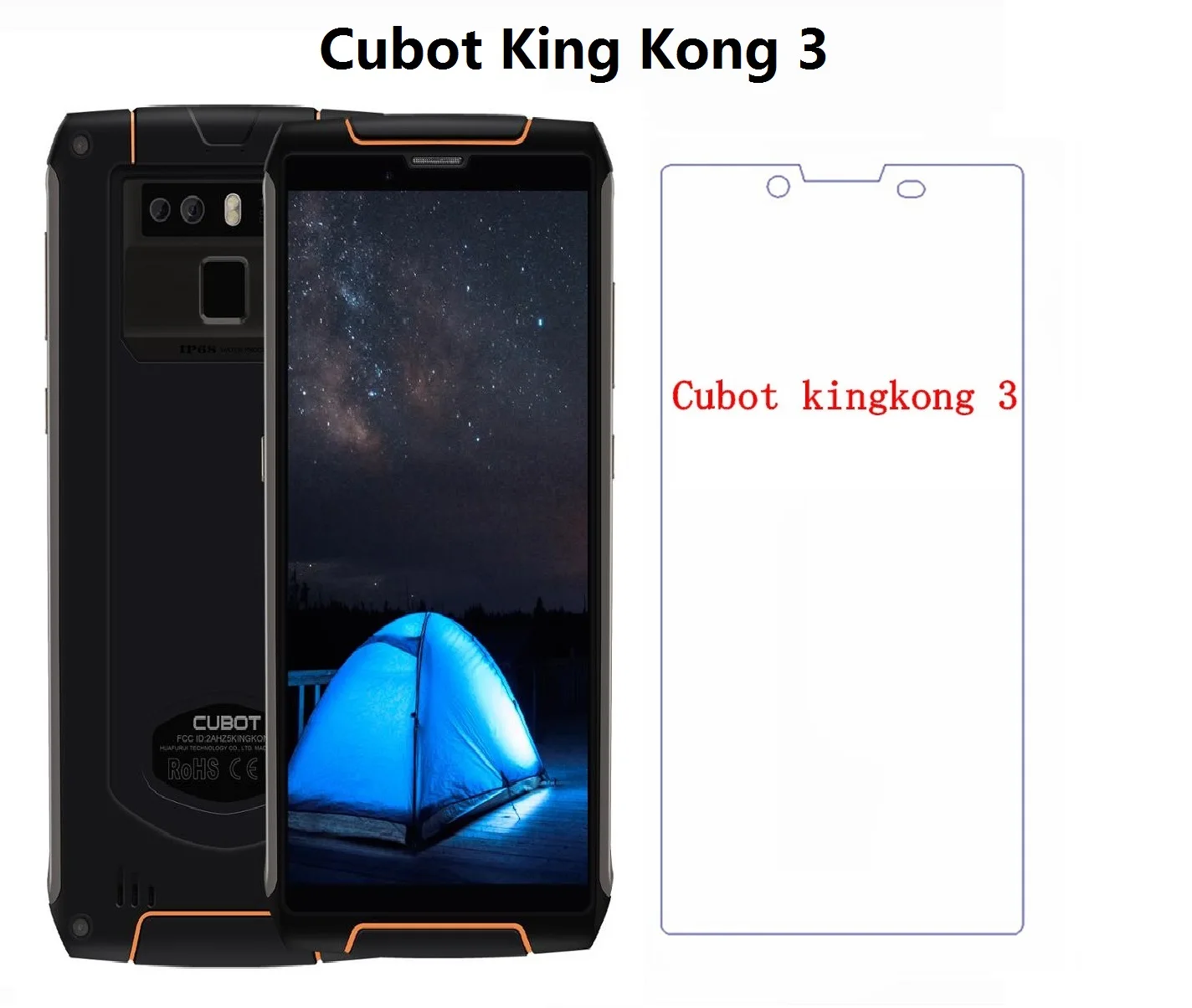 Фото Закаленное стекло для Cubot King Kong 3 защитное мобильный телефон пленка чехол Kong3