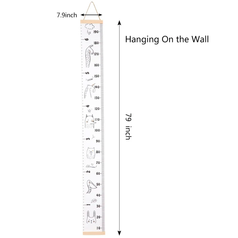 

Children Kids Hanging Growth Chart Ruler Wall Sticker Growth Table Height Measurement Ruler Photography Accessories For Boy Girl