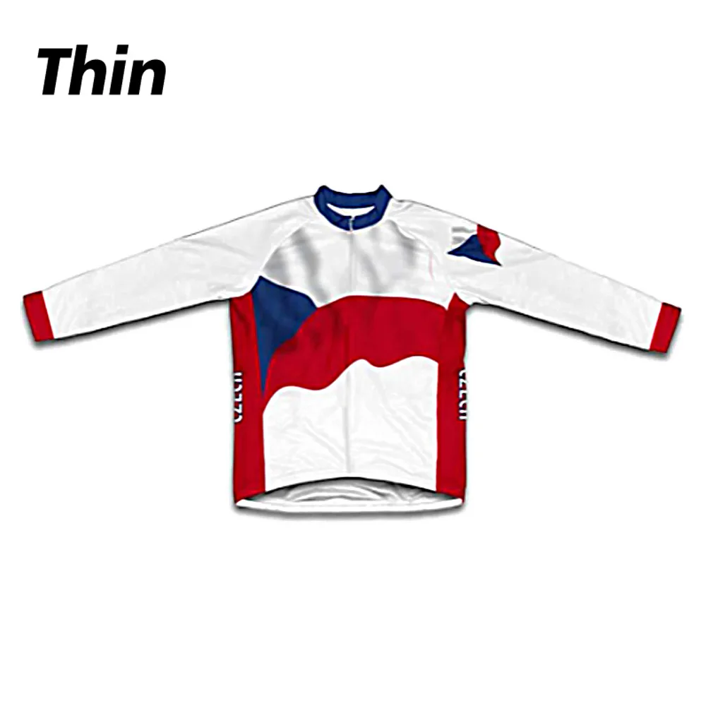 Классическая Чешская Зимняя Теплая Флисовая Мужская велосипедная Джерси для