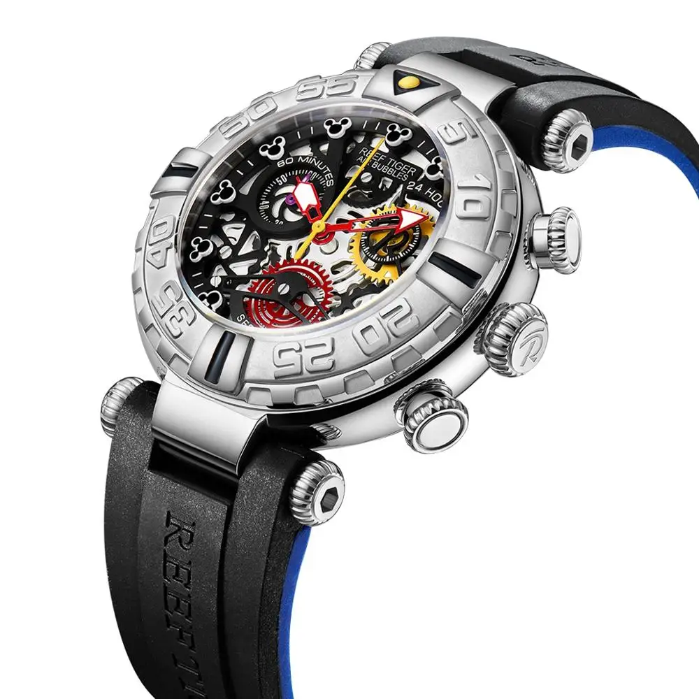 Мужские повседневные часы с хронографом мужские наручные Риф Тигр мужское