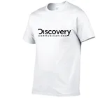 Мужская футболка с логотипом Discovery Channel, модная брендовая черная футболка с принтом Cable TV, Мужская хлопковая футболка