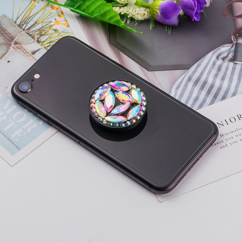 color Pocketsocket Bling Держатель с бриллиантами подставка для IPhone X 7 samsung huawei карманная розетка держатель для сотового телефона - Цвет: color