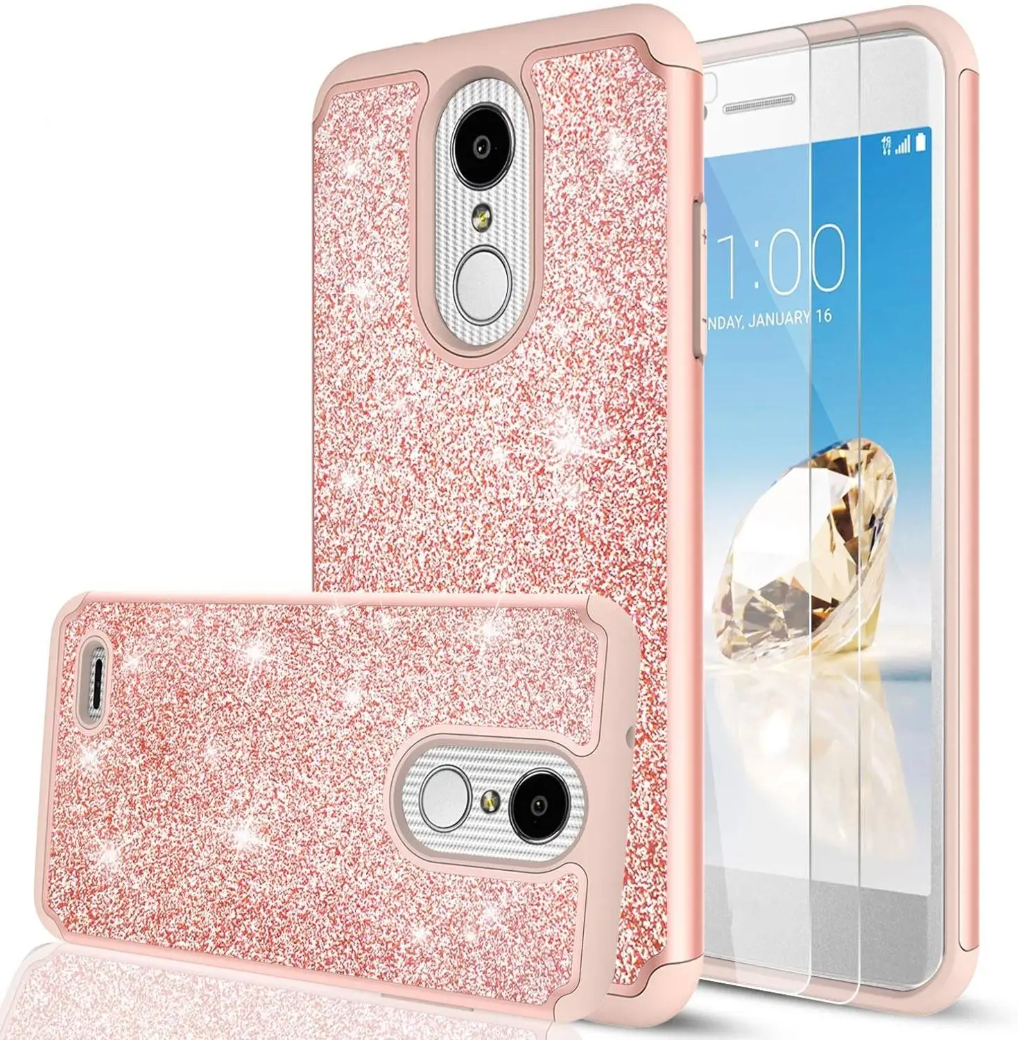 Блестящий чехол для LG Stylo 5 4 G8 G7 V40 Q7 ThinQ Q Stylus 4 Bling двухслойный тяжелый ударопрочный чехол для девочек для LG K40 K8 K10