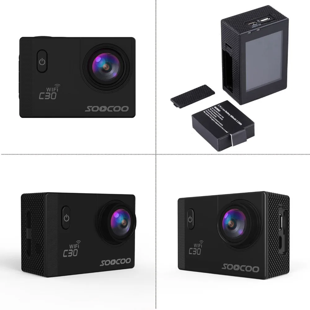 soocoo C30/C30R Экшн-камера 20MP 4K Wifi Ultra HD 1080 P/60FPS Водонепроницаемая мини-камера для велосипеда уличная спортивная DV камера