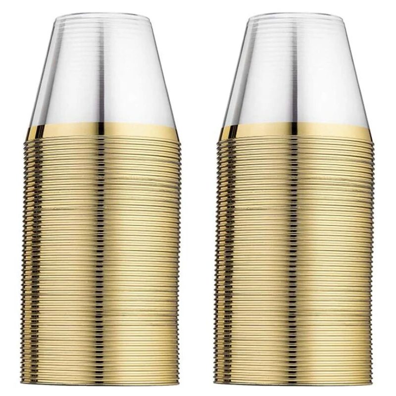 

Cups,9 Oz Clear Plastic Wine Cups Fancy Disposable Cocktail Glasses Drinking Cup For Wedding Party