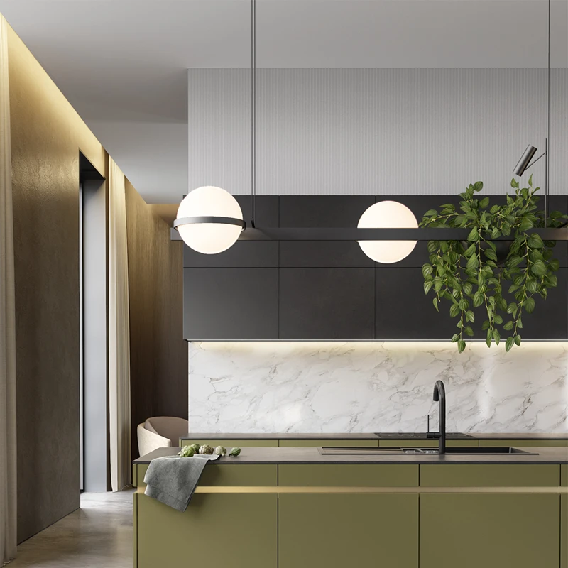 Comprare Nordic Bar Pianta Lampadario Fiori Comodino Creativo Semplice Sfera Di Vetro Noce Musica Lampade Da Pranzo