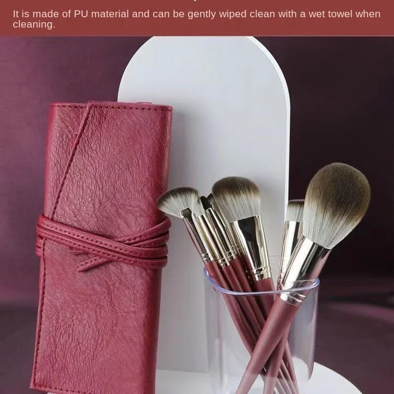 

Flower Pattern Purple Smoke 10 Makeup Brush Set Loose Powder Brush Animal Hair Super Soft Eye Shadow Brush Concealer Brush