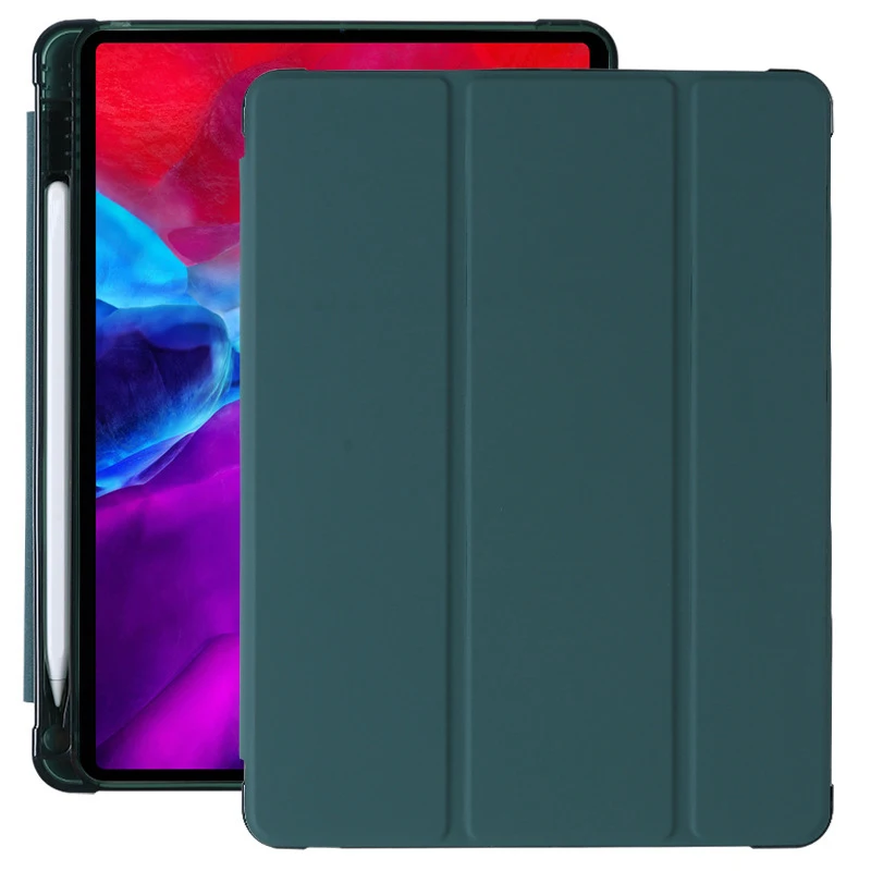 

For iPad Air 4th Generation 10.9 inch Cover with Pencil Holder Design For iPad Pro 11 12.9 inch Case 2021 Edition Stand Case