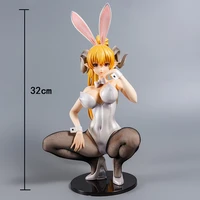2021new 32cm anime sexy figure sin seven deadly sins sao lucifer bunny girl in black stockings model collectible gift for friend