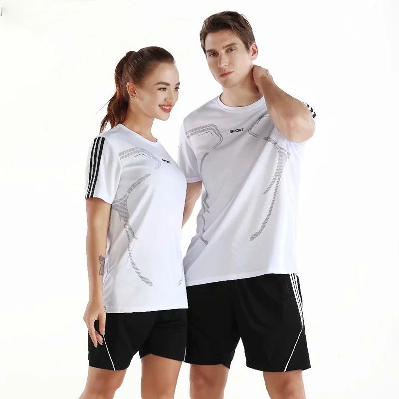 

Men's Running Suit Brand Women's Tracksuit Summer Training T-shirt Shorts 2-pc Jogging Suits Football Training 2021