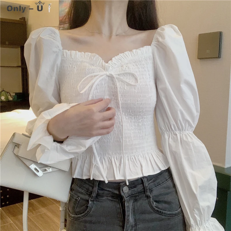 

Fashion blouse women Spring Vintage blusas womens tops and blouses White Purple Yellow Black 3892