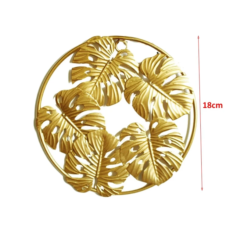 

Wall Decoration Creative Home Living Room Shop Iron Gold Three-Dimensional Leaf Wall Hanging Decorative Painting Style D