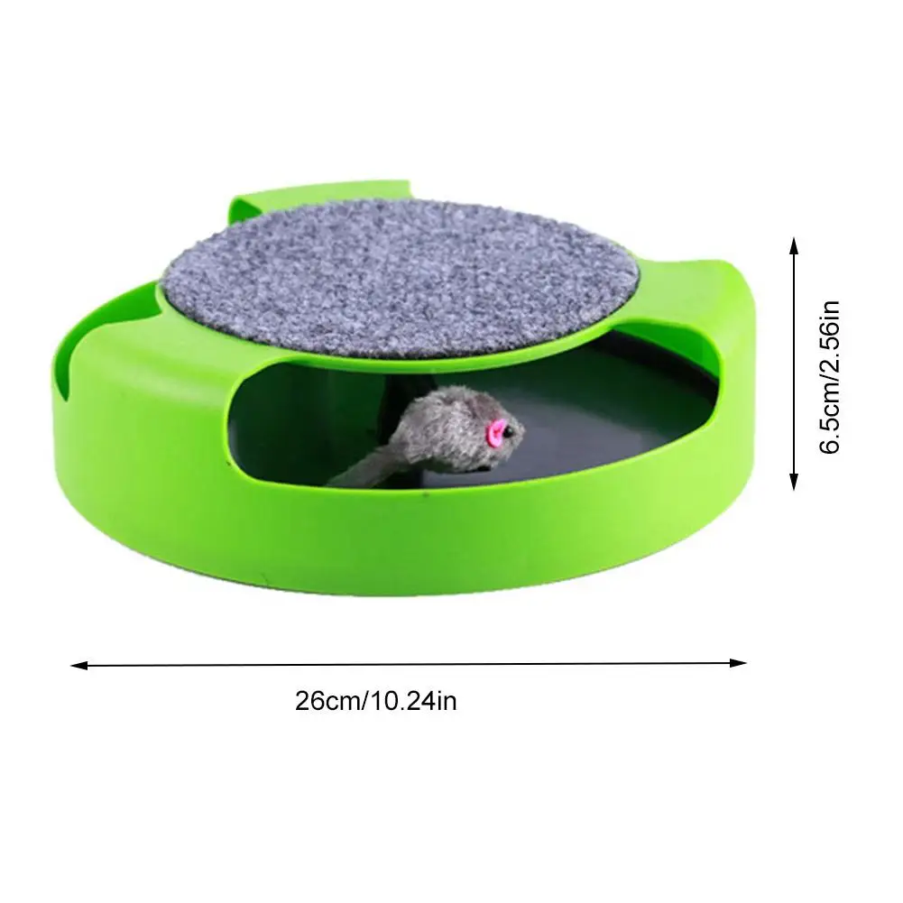 Забавные игрушки для кошек Когтеточка когтей круглая с стимулирующей мышкой