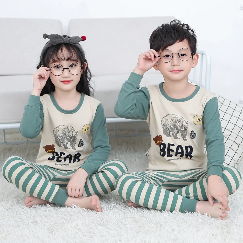 Детские пижамы Одежда для маленьких мальчиков детская одежда сна девочек