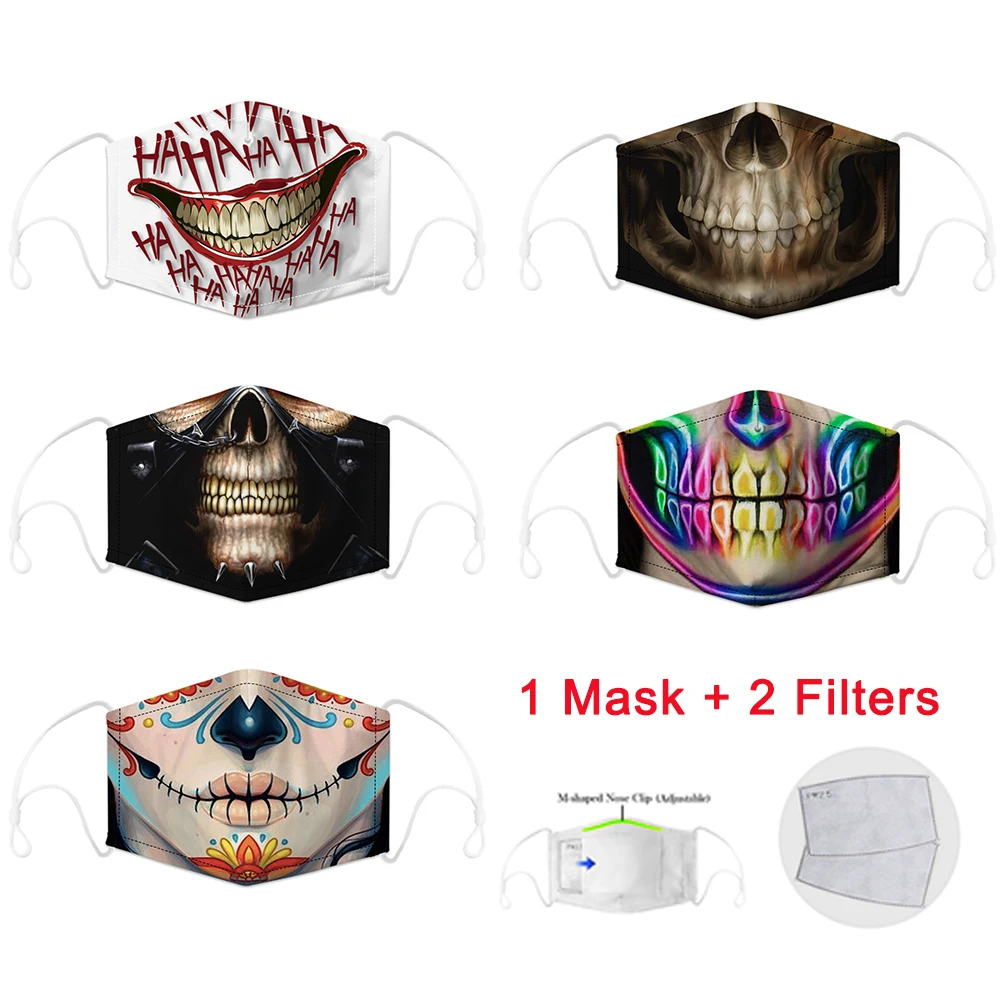 Маска рта многоразовая с фильтром из активированного угля и защитой от