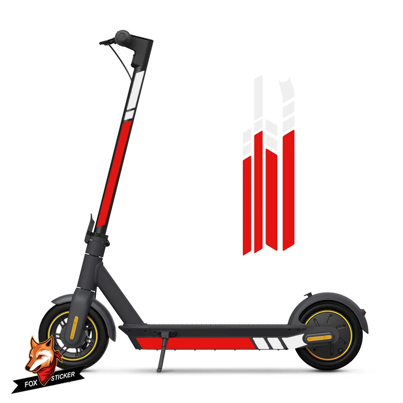 Виниловая наклейка для электрического скутера Светоотражающая Ninebot MaxG30 самоката