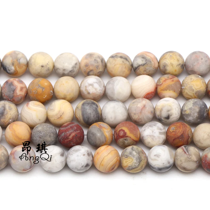 

Натуральный Матовый камень Crazy кружевные Агаты круглые бусины 4681012mm Размеры для самостоятельного изготовления ювелирных изделий браслет а...