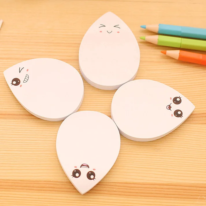 

20 pcs Water Drop Sticky Posts Message Sticker Cute Smile Face Sticker kawaii stationery